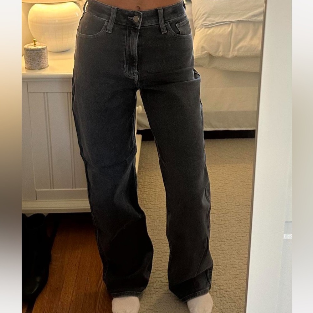 Hollister Gray/Black Baggy Jeans